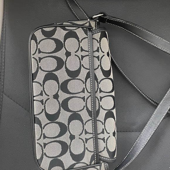 Coach Taupe & Black Classic Monogram Cross Body - Picture 14 of 14